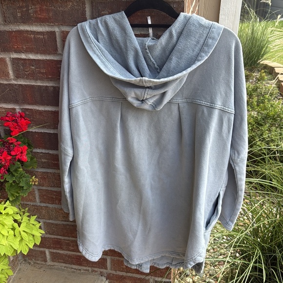 Free People Light Blue Hooded Jacket - Picture 14 of 16